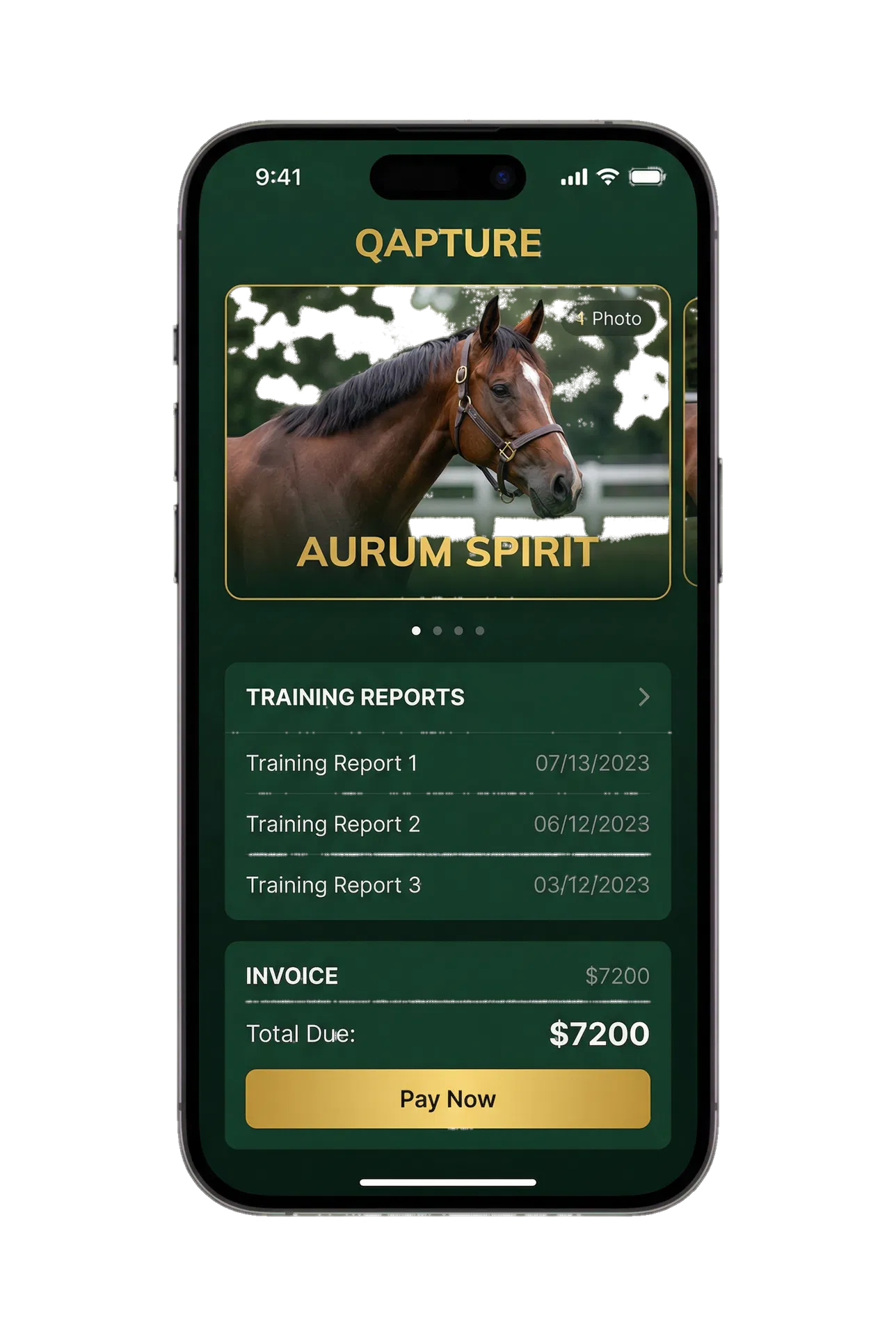 QAPTUREアプリのUI画面